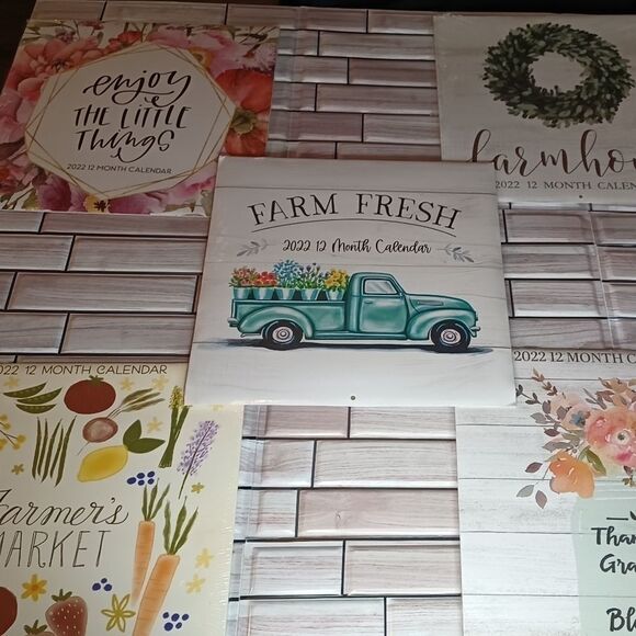 farmhouse Calendars 2022 12-Month set of 5. - Picture 4 of 7